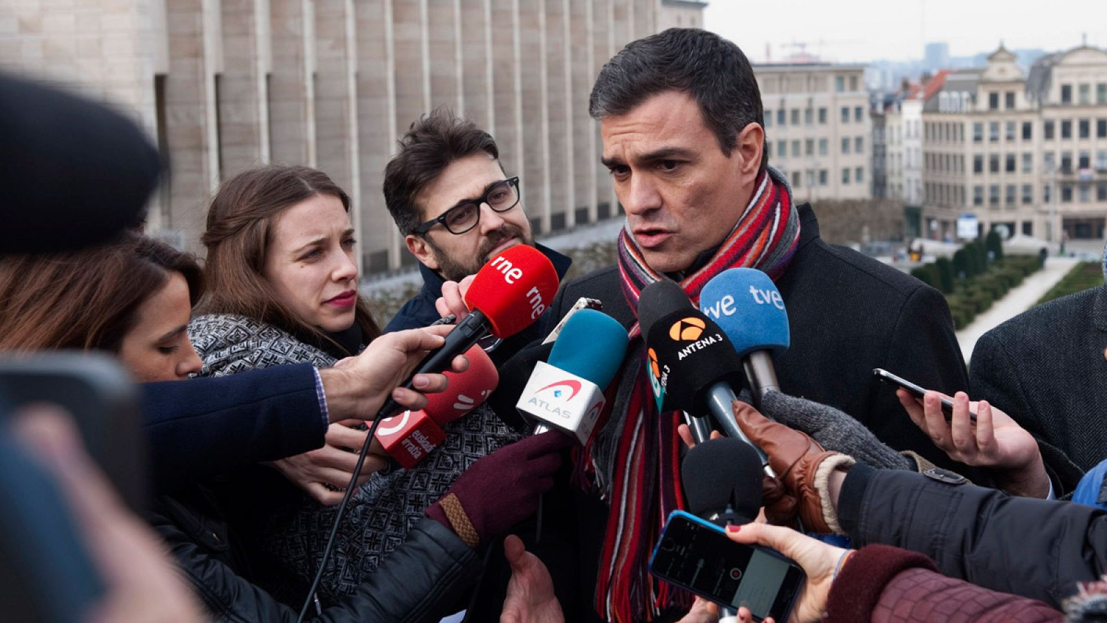 El secretario general del PSOE, Pedro Sánchez, en Bruselas