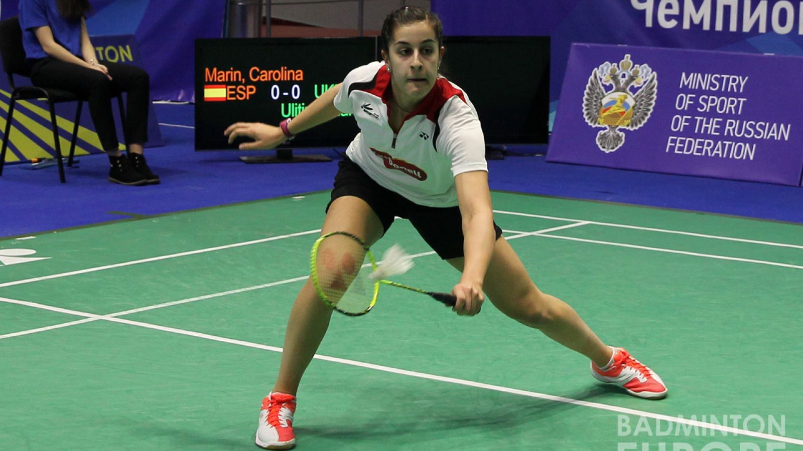 Carolina Marín en el campeonato de Europa por equipos de Kazán