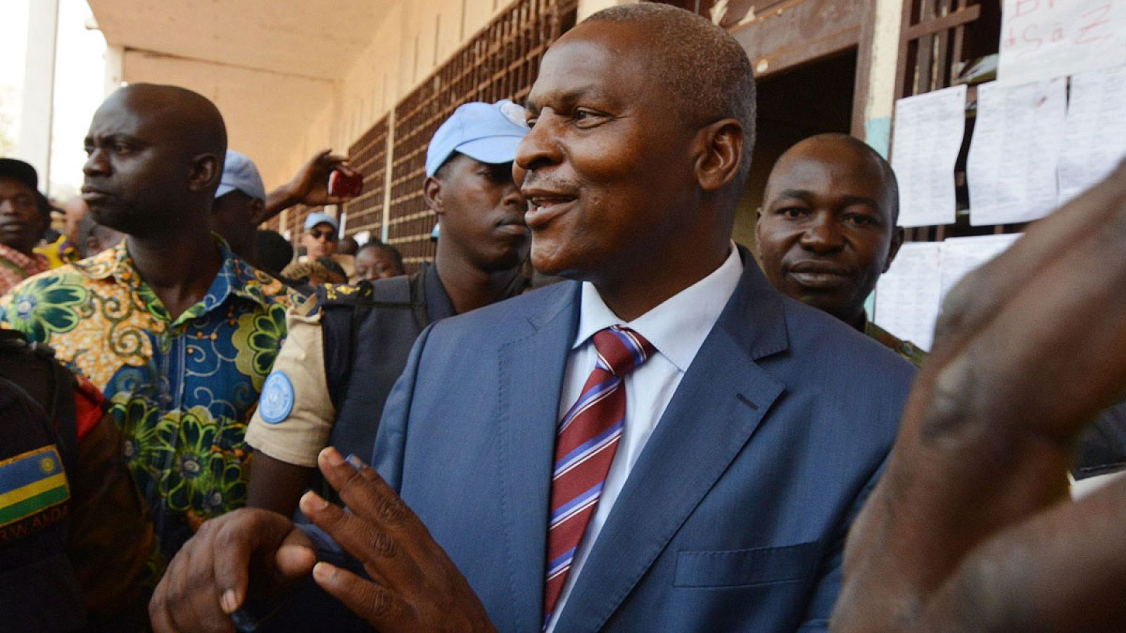 Faustin Archange Touadéra el día de la segunda vuelta en República Centroafricana