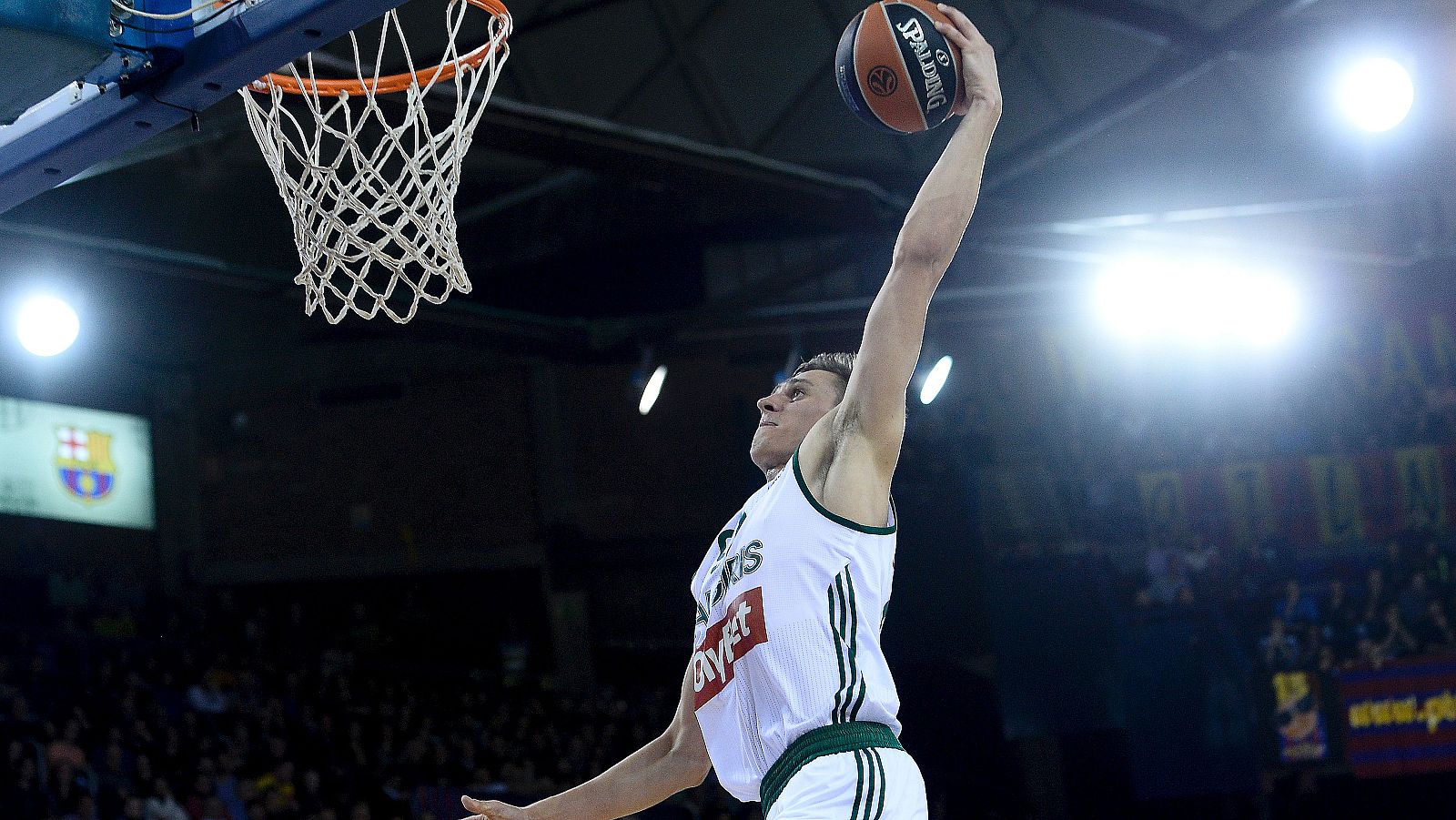 El jugador del Zalgiris Kaunas, Edgaras Ulanovas, en un partido de Euroliga