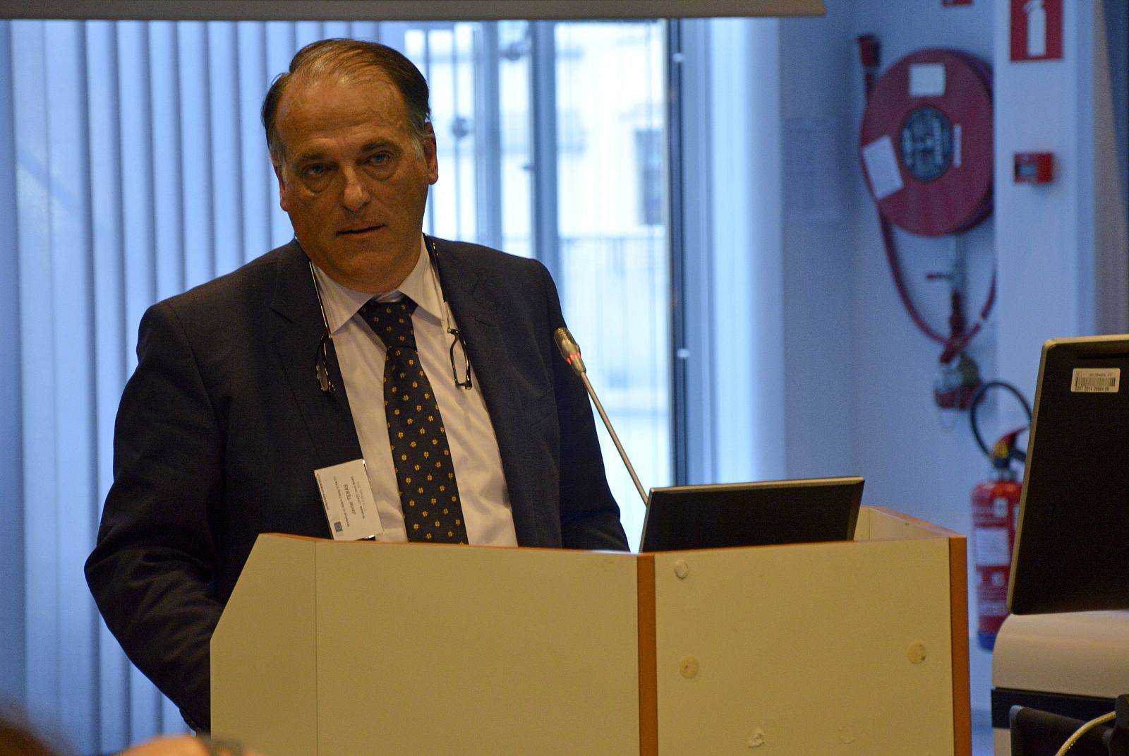 Fotografía facilitada por LaLiga del presidente de la Liga de Fútbol Profesional, Javier Tebas.