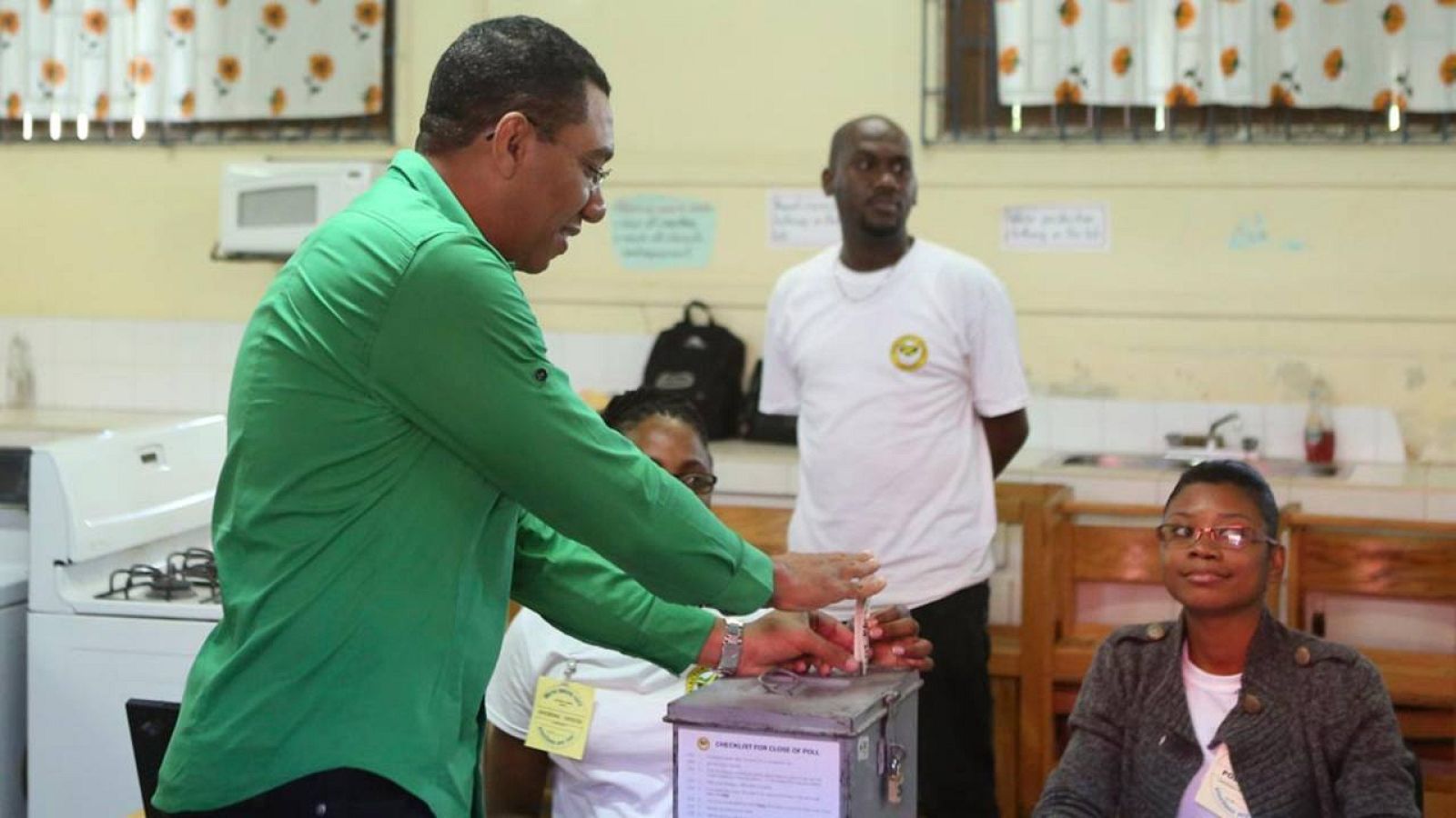 El líder del Partido Laborista Jamaica, Andrew Holness