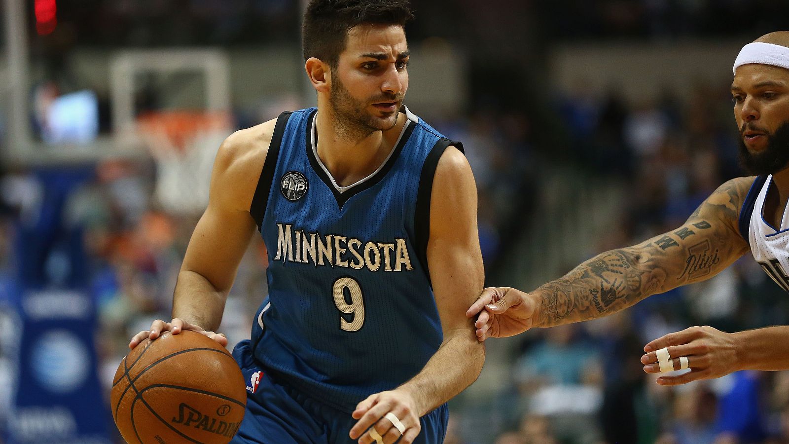Ricky Rubio, en el partido de Minnesota contra Dallas