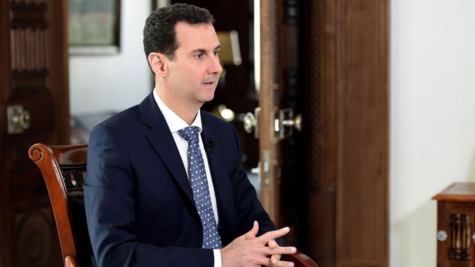Bachar al Assad durante una entrevista