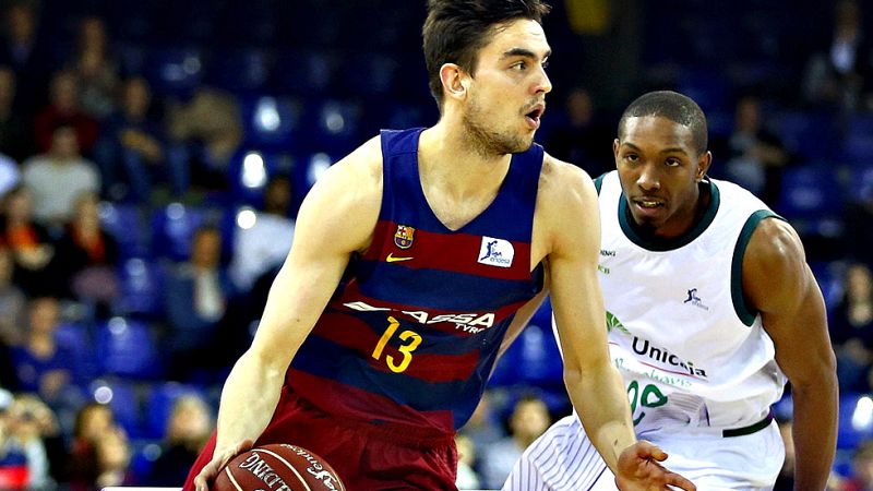 El Barça mantiene al Unicaja fuera de los playoff (83-77)