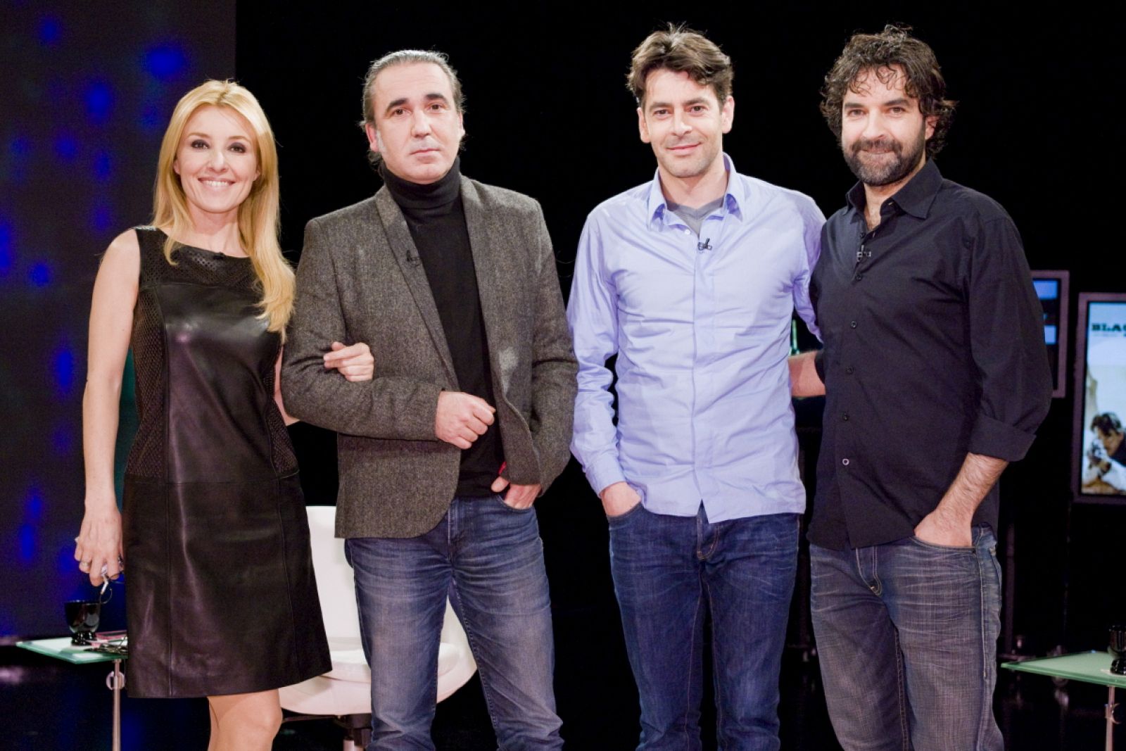 Cayetana Guillén Cuervo junto a Miguel Barrios, Eduardo Noriega, y Mateo Gil