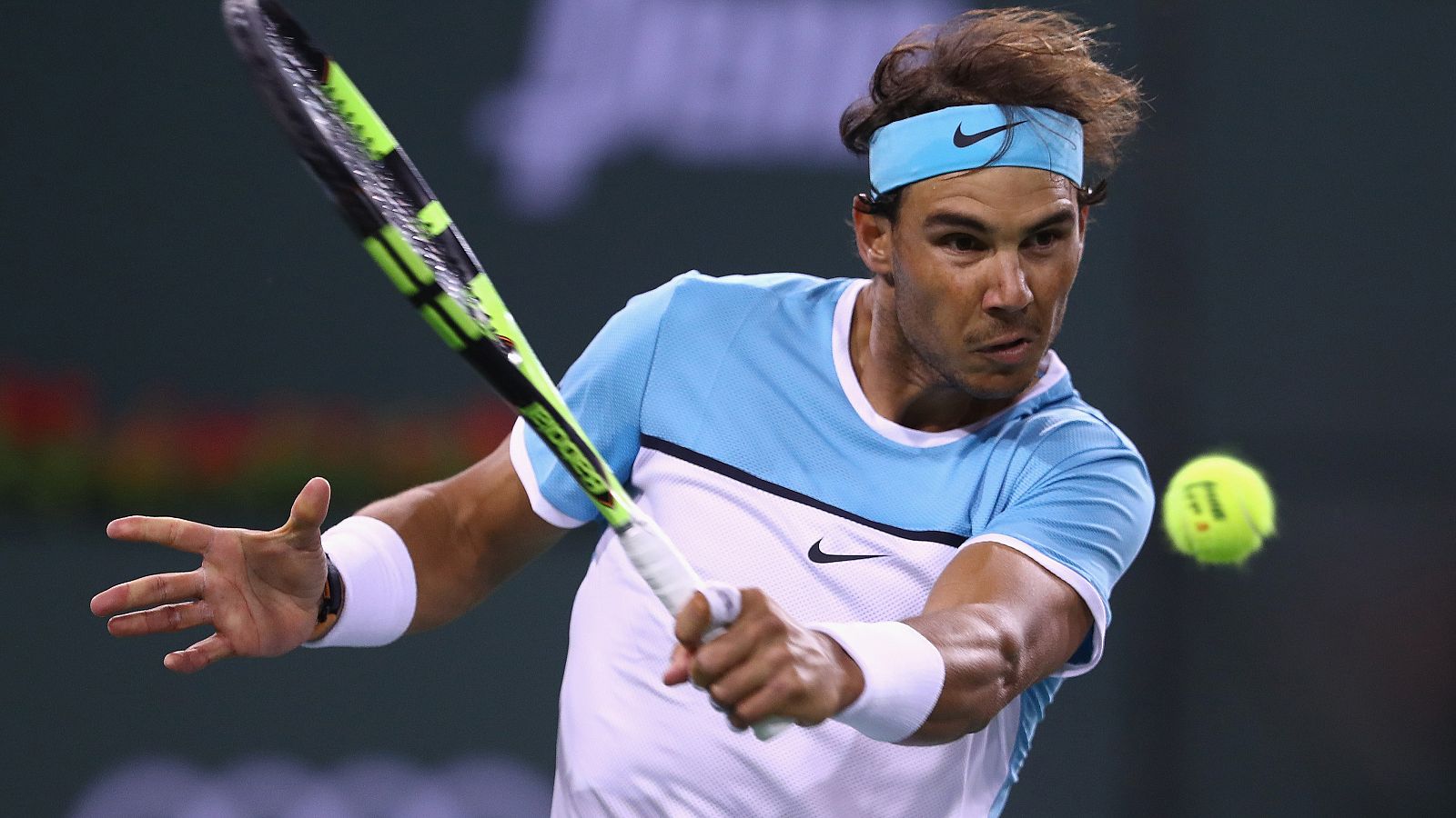 Rafa Nadal, ante Gilles Muller en Indian Wells