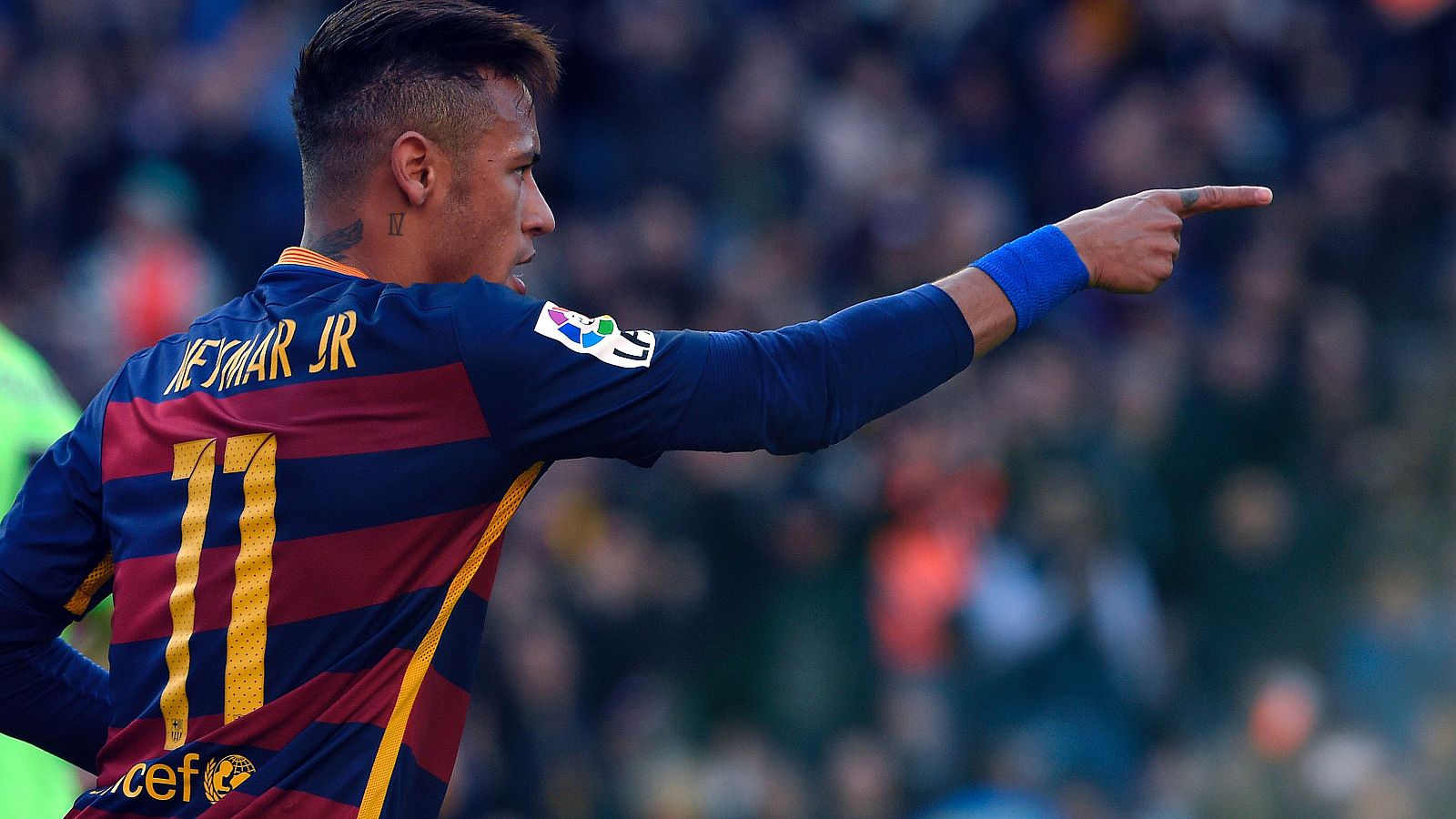 Neymar celebra un gol con el Barcelona