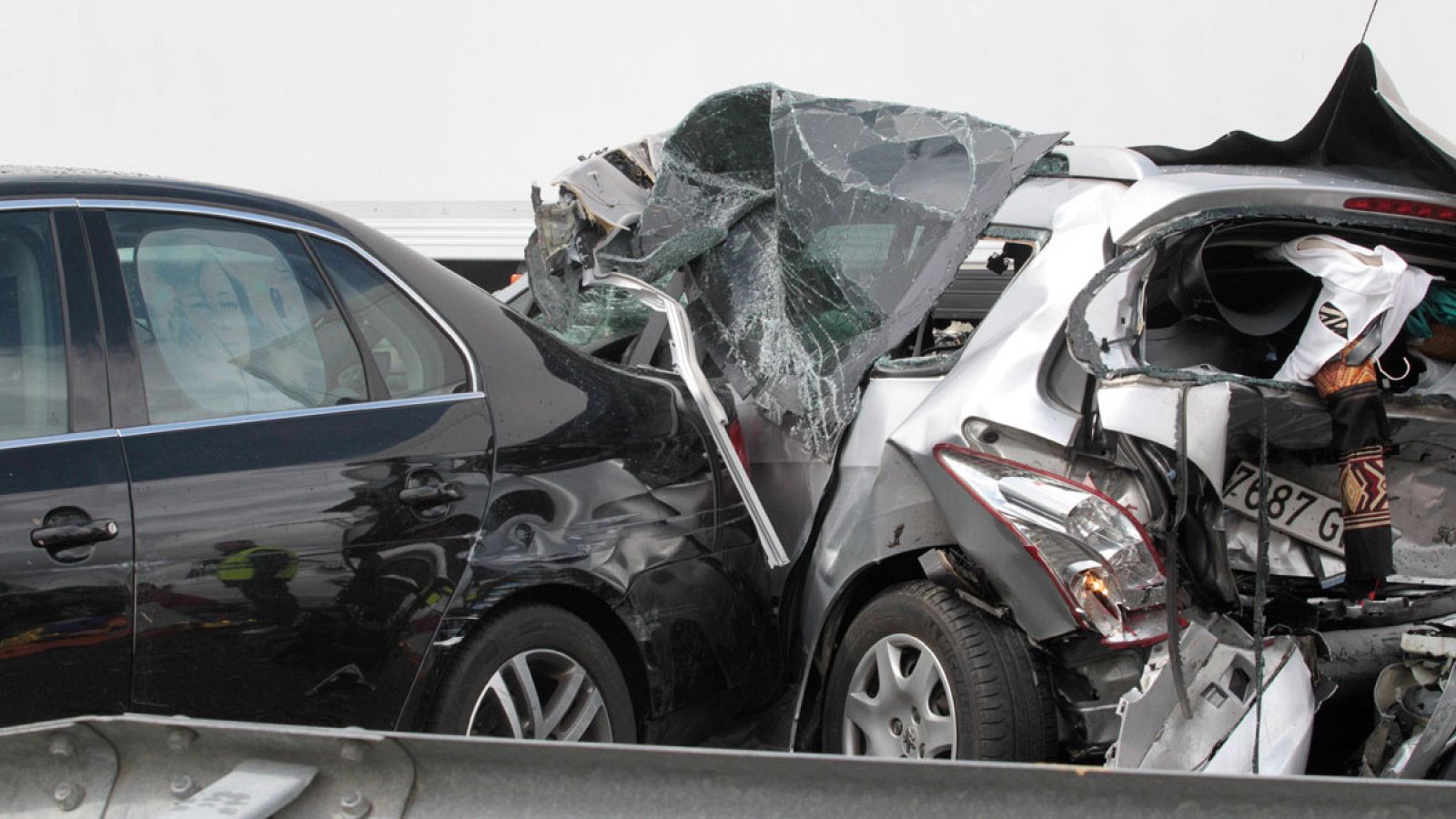 Accidente de tráfico en la Autivía de la Plata en Salamanca
