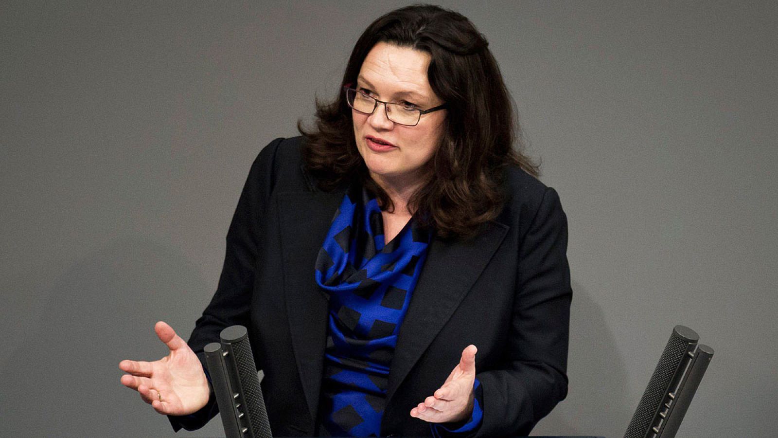 La ministra de Trabajo y Asuntos Sociales alemana, Andrea Nahles