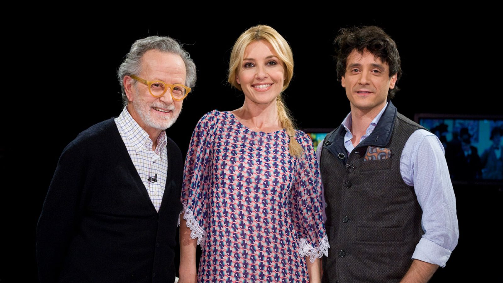 Cayetana Guillén Cuervo, Fernando Colomo e Ignacio Mateos en 'Versión Española'