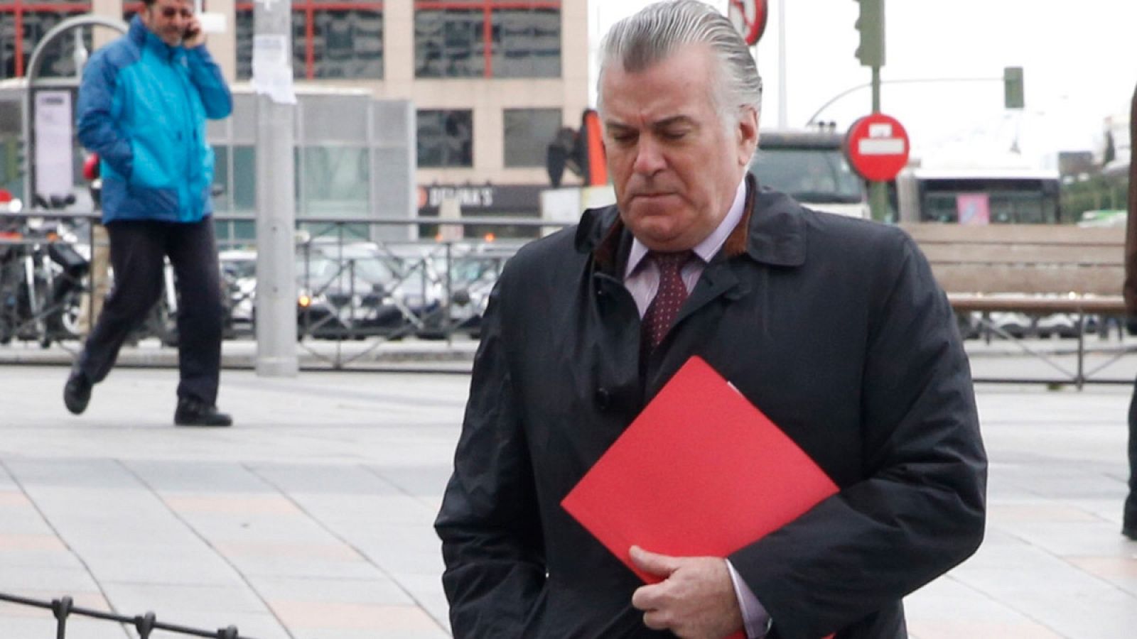 El extesorero del PP Luis Bárcenas llega a los Juzgados de Plaza de Castilla.