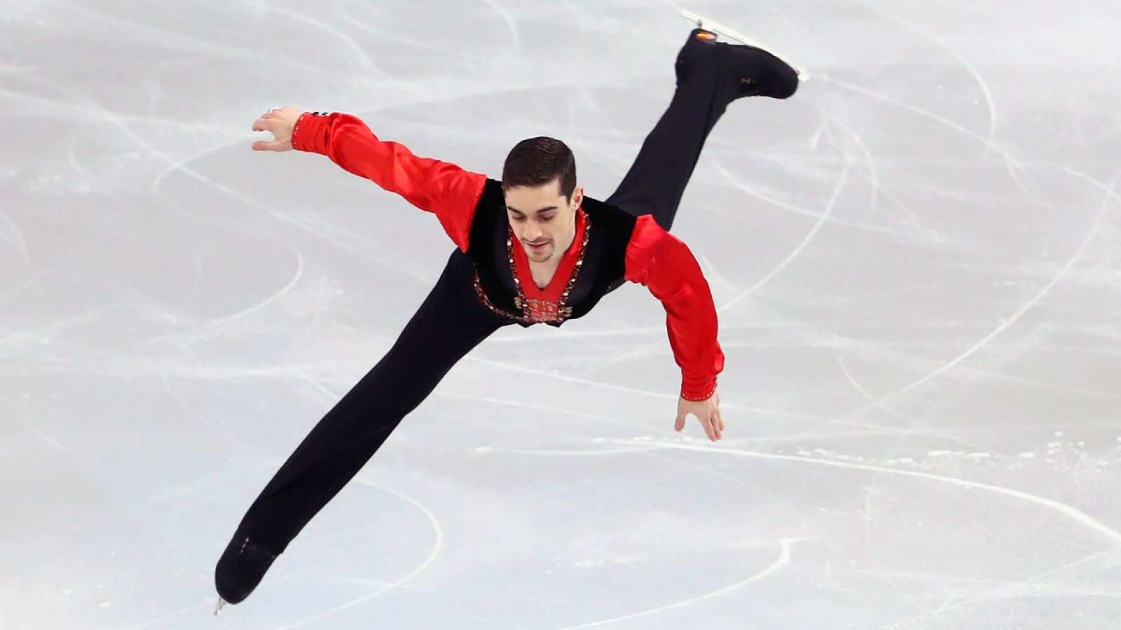 Javier Fernández, durante su ejercicio