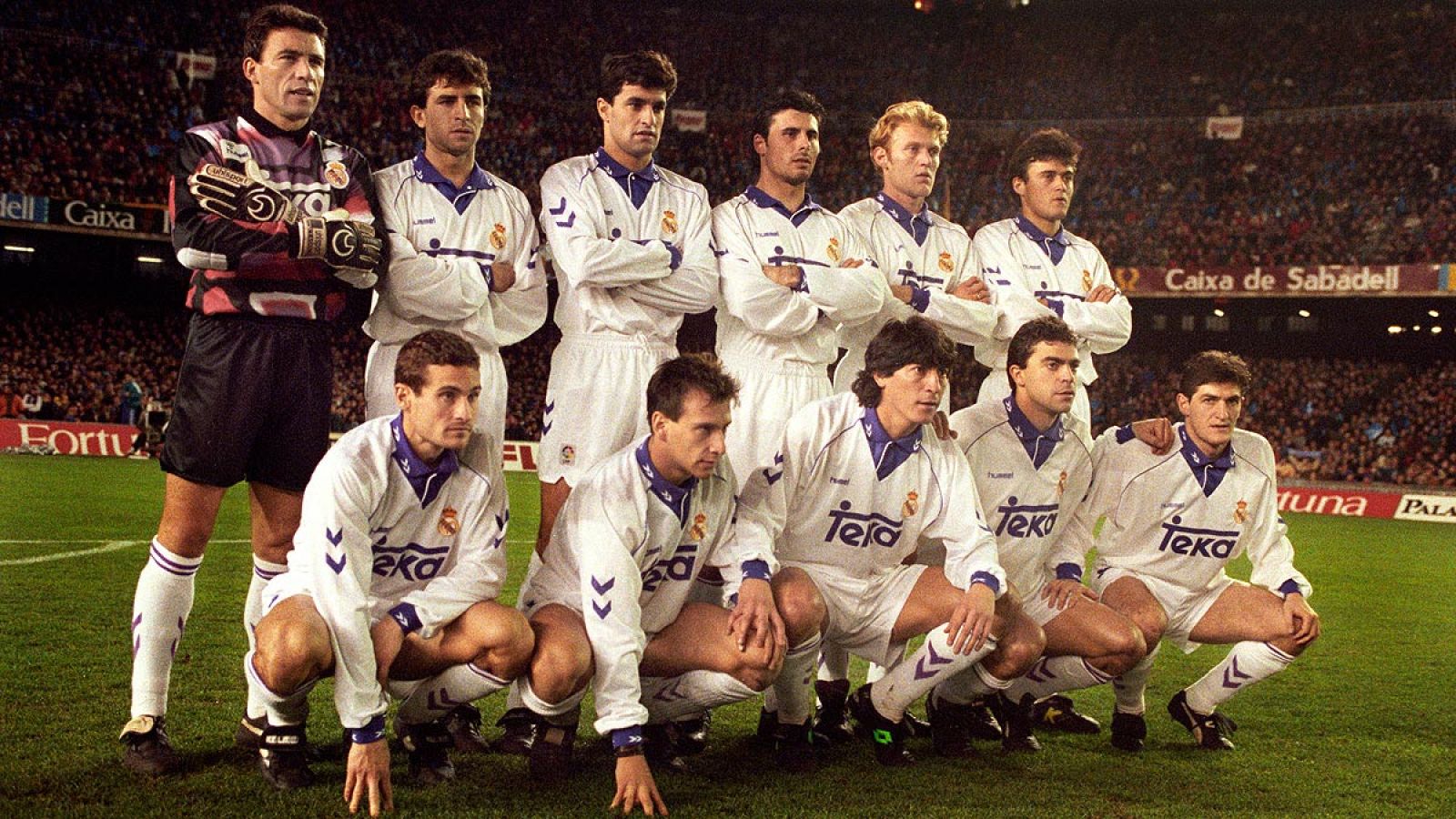 Luis Enrique, en el once del Real Madrid que perdió 5-0 en el Nou Camp