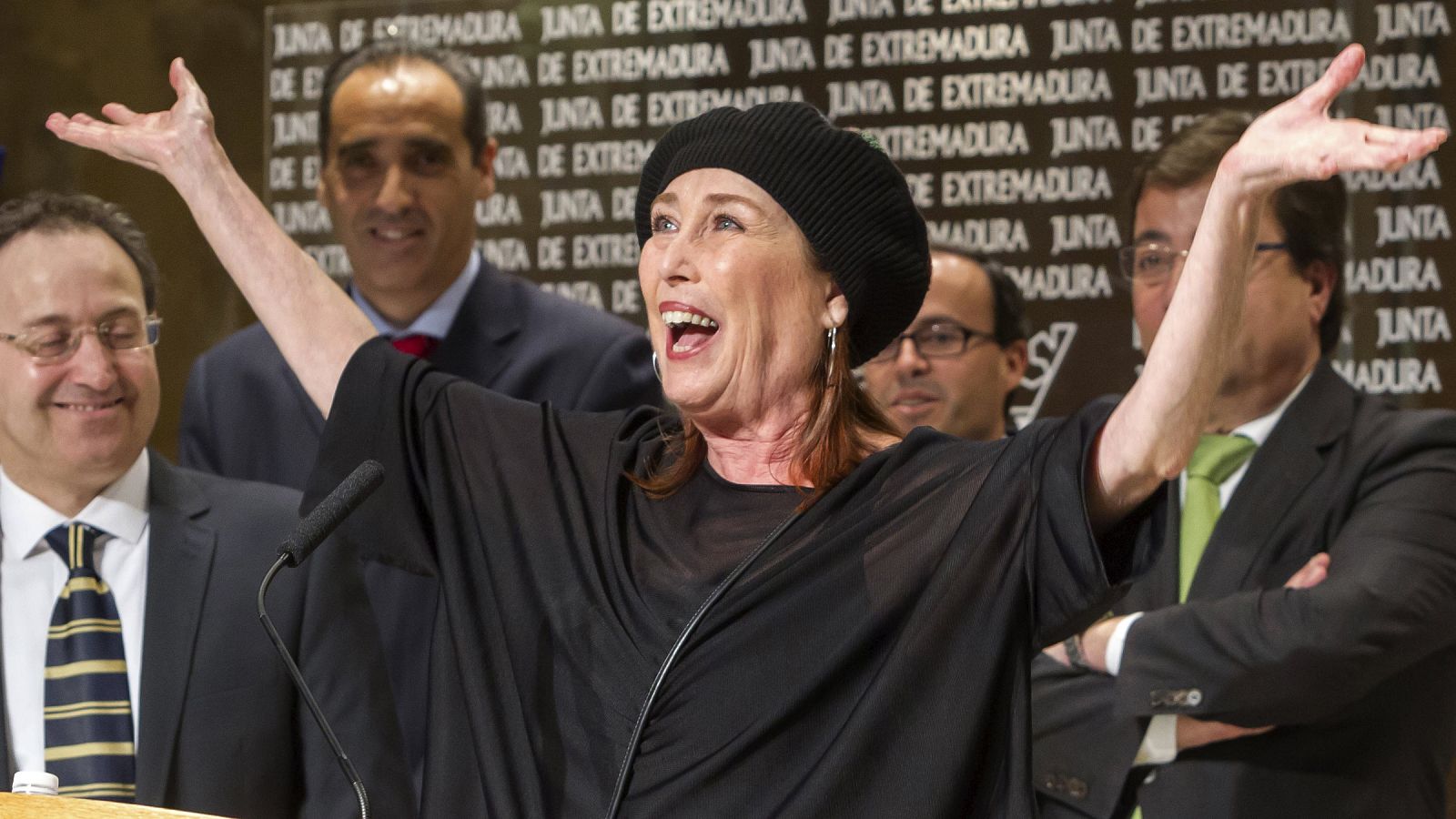 La actriz Verónica Forqué, una de los debutantes en el 62 Festival de Mérida, durante la presentación de la programación.