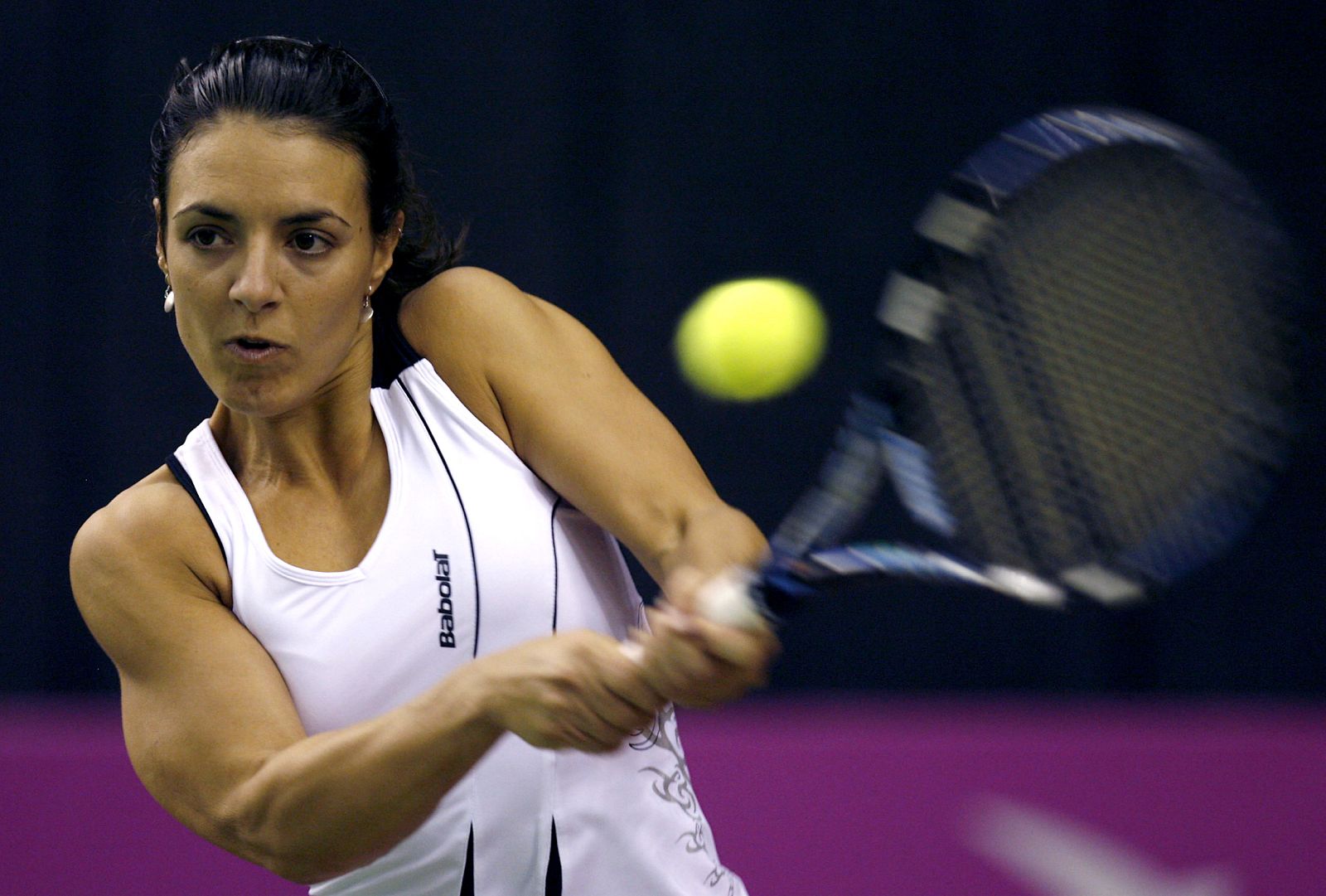 Nuria Llagostera en su último partido en Pekín.