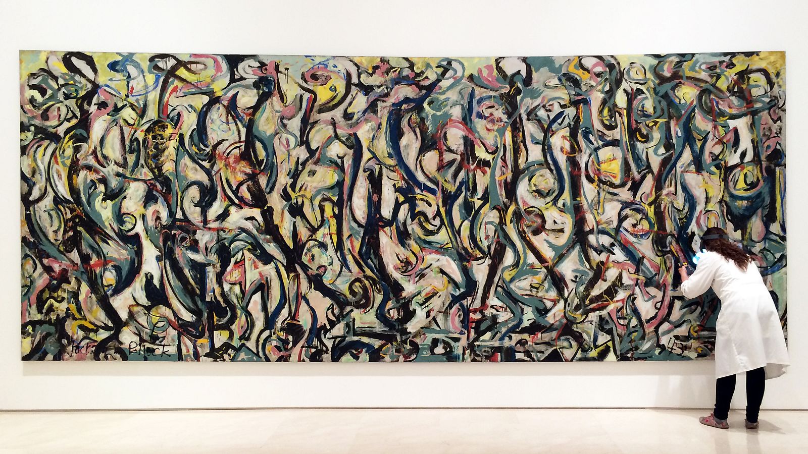 'Mural', de Jackson Pollock, expuesto en el Museo Picasso Málaga/ Jesús Domínguez © Museo Picasso Málaga