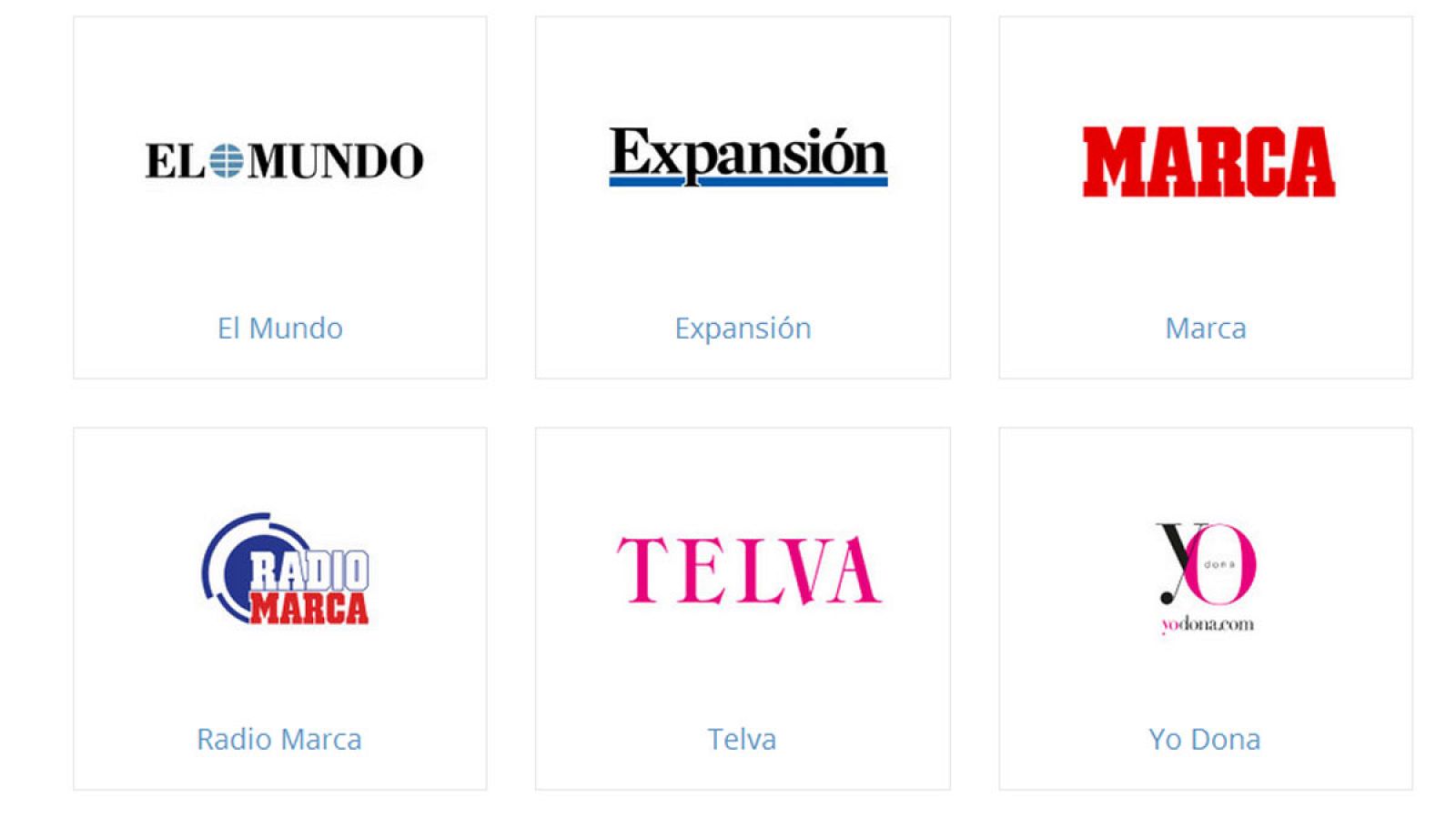 Principales cabeceras de Unidad Editorial.