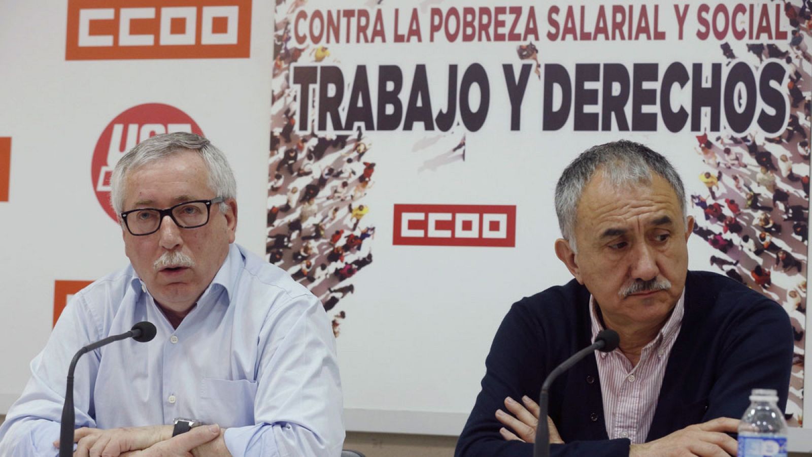 Los líderes de CC.OO. y UGT presentan el manifiesto del Primero de Mayo
