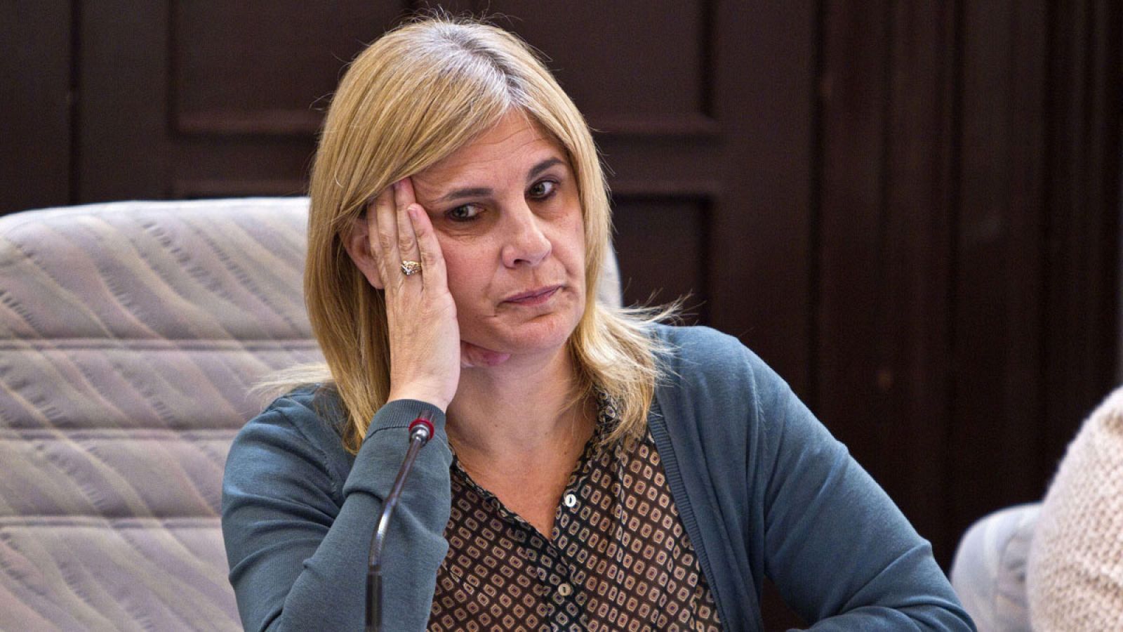 La exalcaldesa de Jerez María José García Pelayo durante un pleno del Ayuntamiento