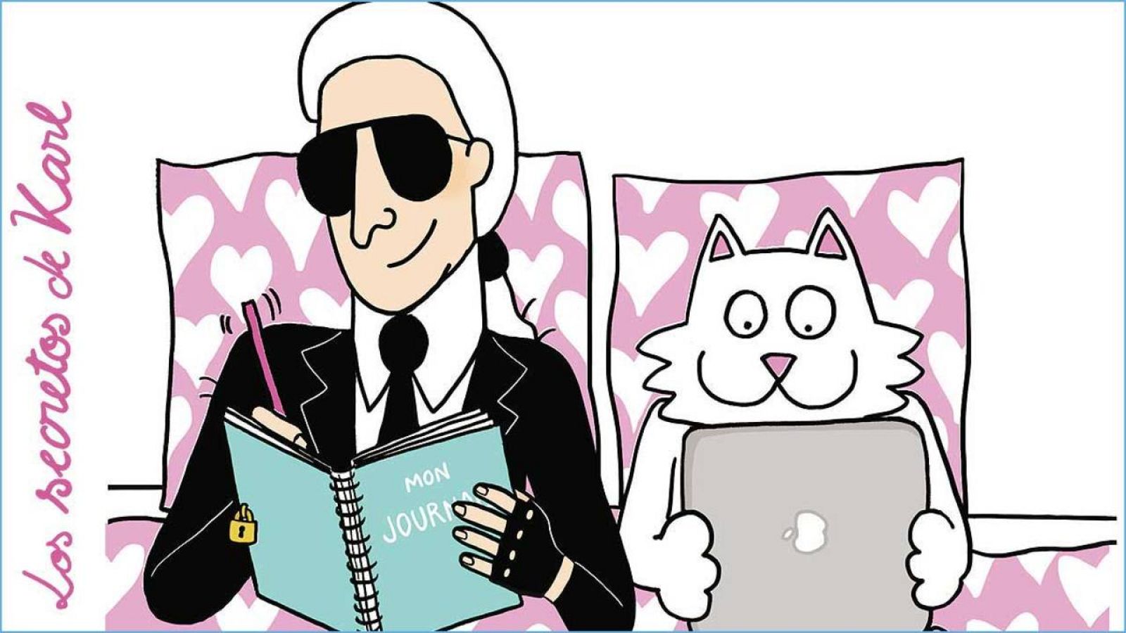 Karl Lagerfeld y su famosa gata Choputte.