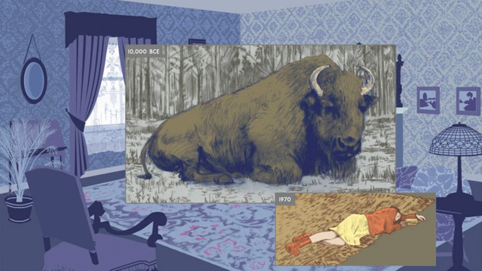 Página de 'Aquí', de Richard McGuire