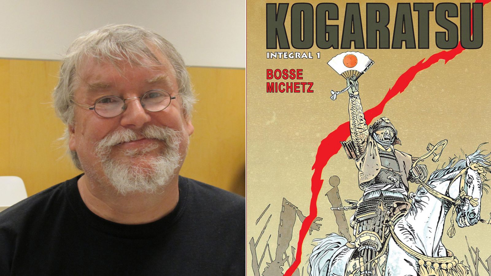 Bosse y la portada del primer integral de 'Kogaratsu'