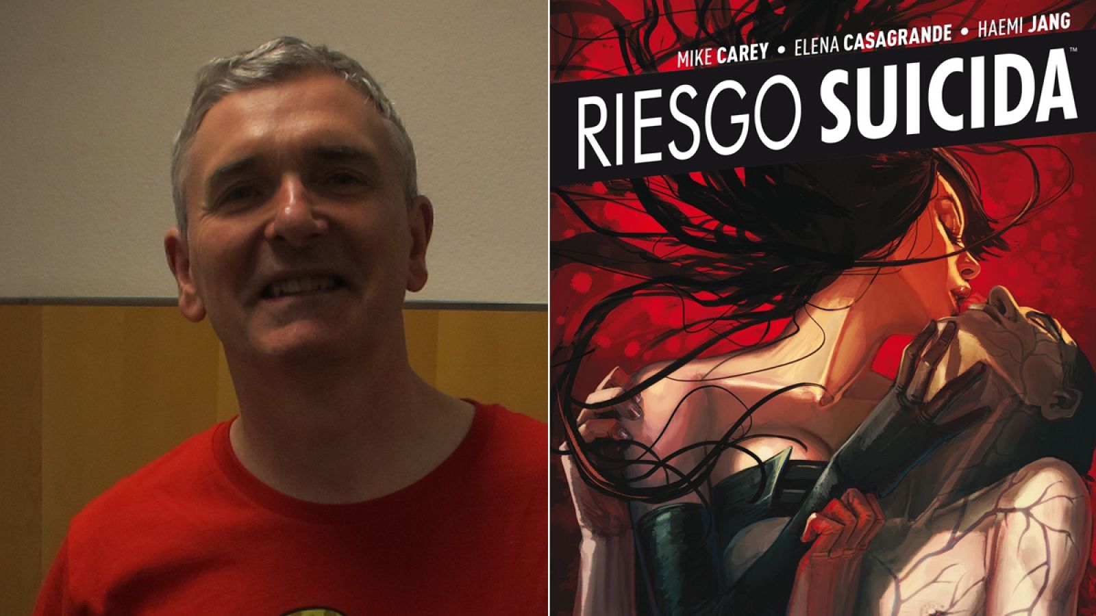 Mike Carey y una portada de 'Riesgo suicida'