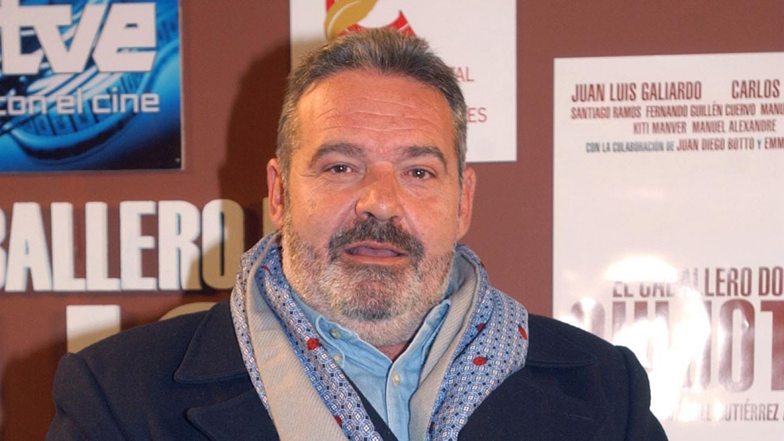 El actor español Angel de Andres López en 2002 en la presentación de 'El caballero Don Quijote'