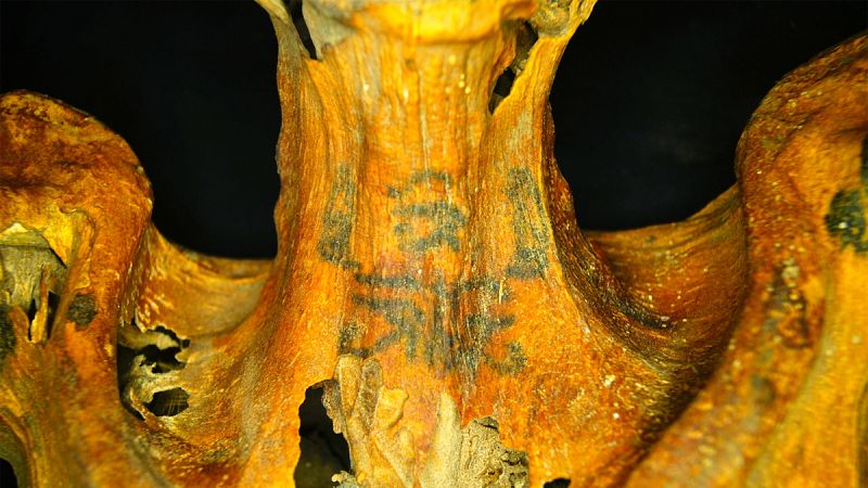 Hallan elaborados tatuajes en una momia egipcia