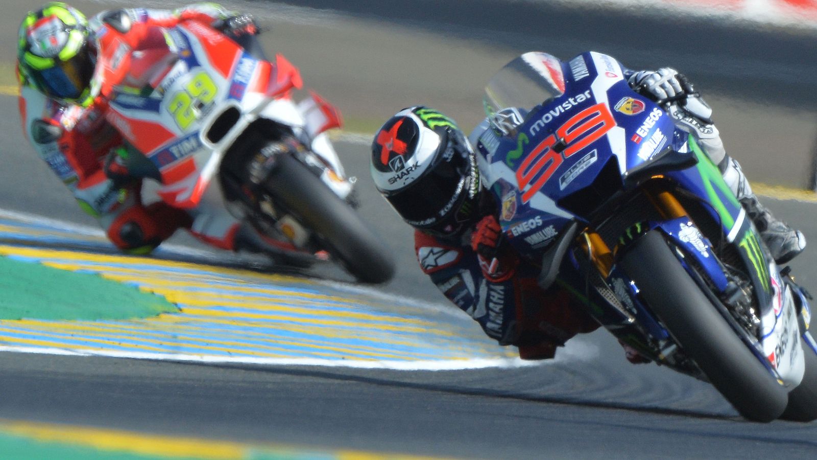 Jorge Lorenzo, en un momento de la sesión de clasificación de Le Mans