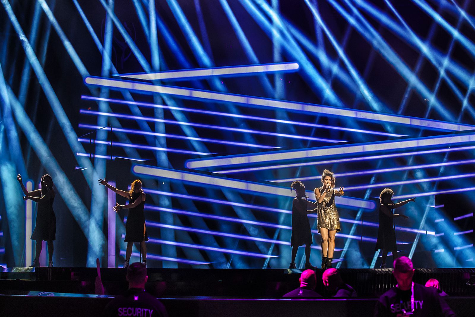 Barei, durante el tercer ensayo