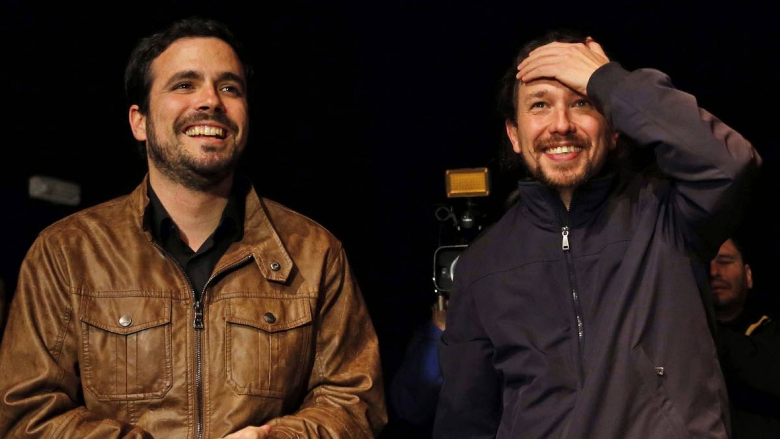 Garzón e Iglesias, tras cerrar el acuerdo electoral entre Podemos e IU