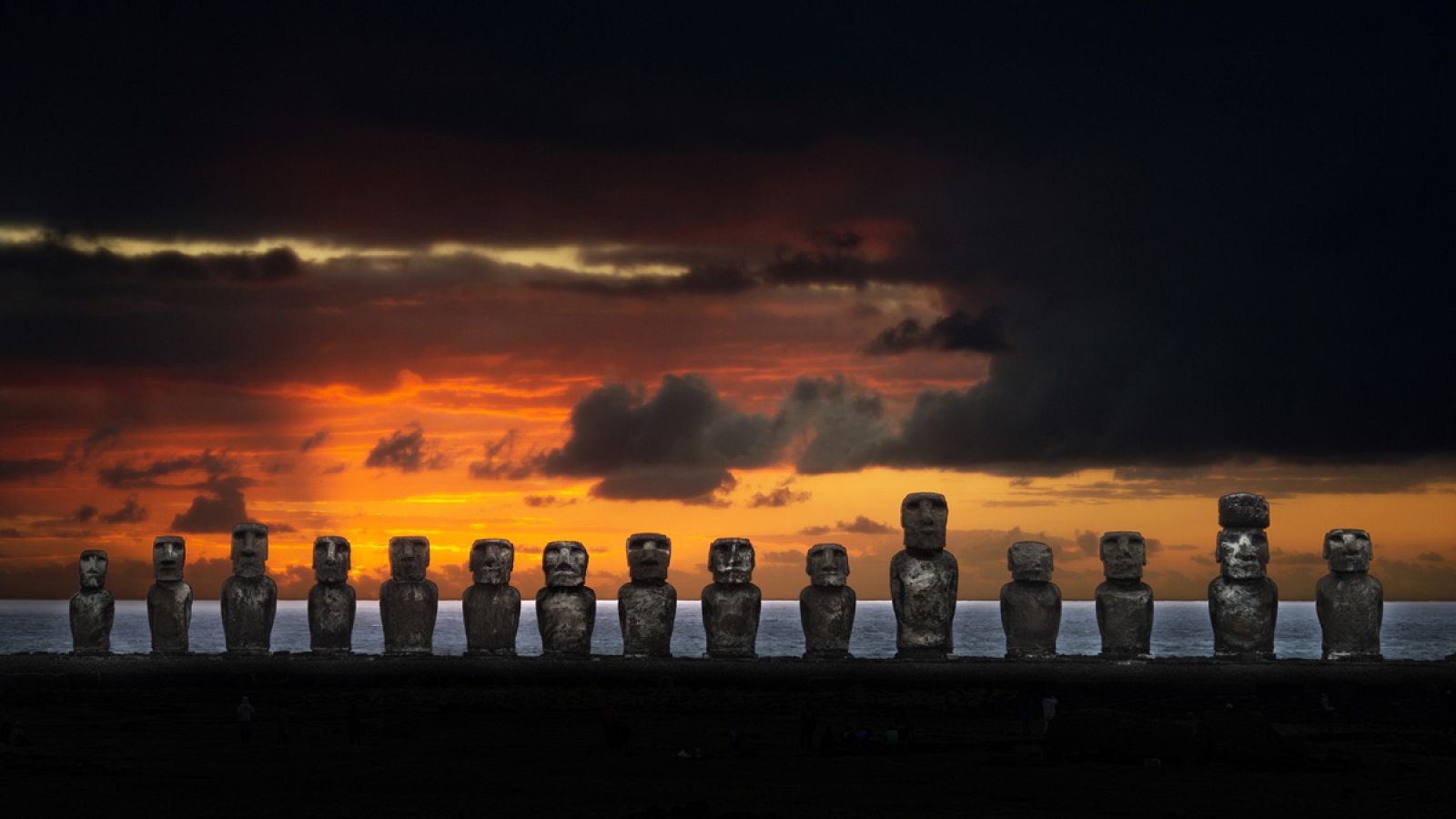 Parque Nacional de Rapa Nui en la Isla de Pascua, Chile