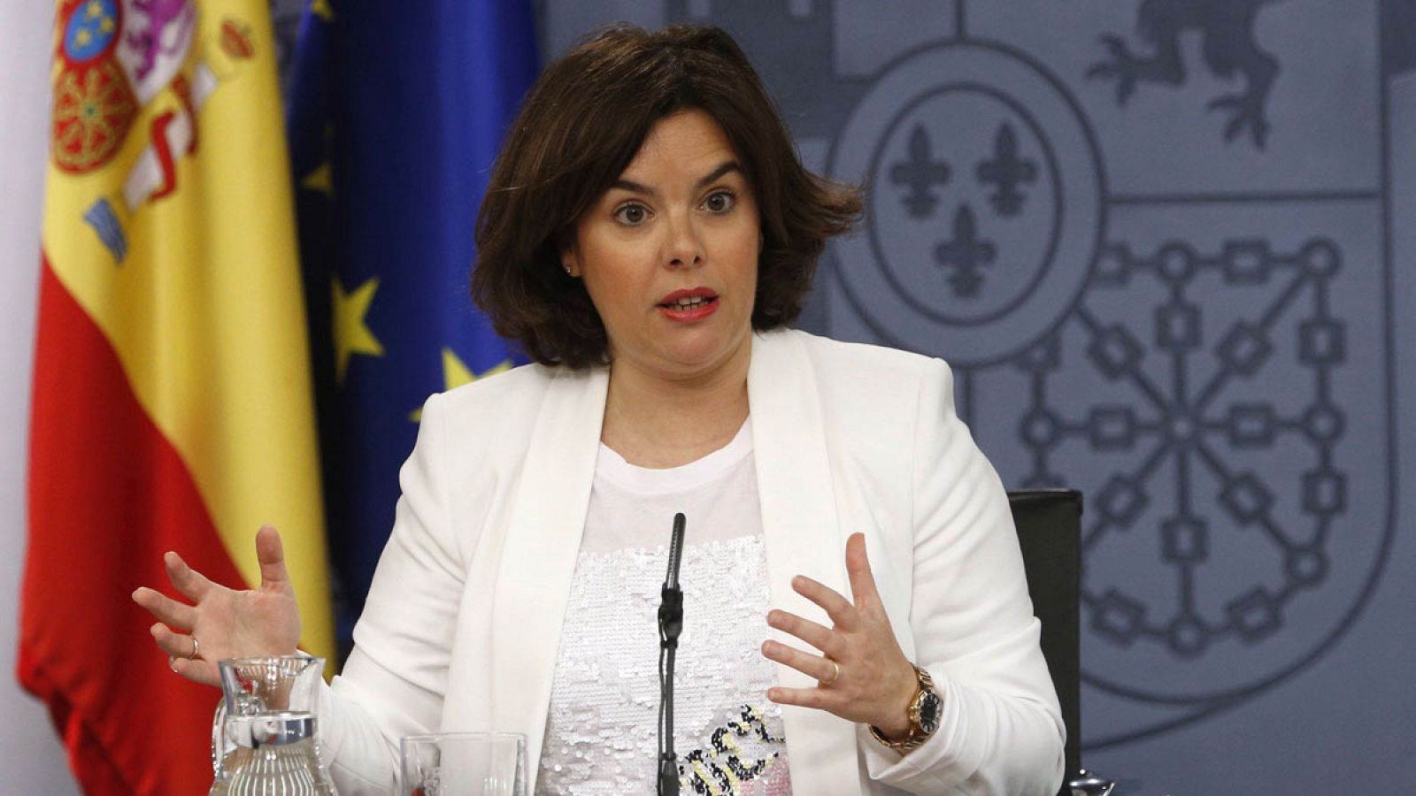 La vicepresidenta en funciones, Soraya Sáenz de Santamaría