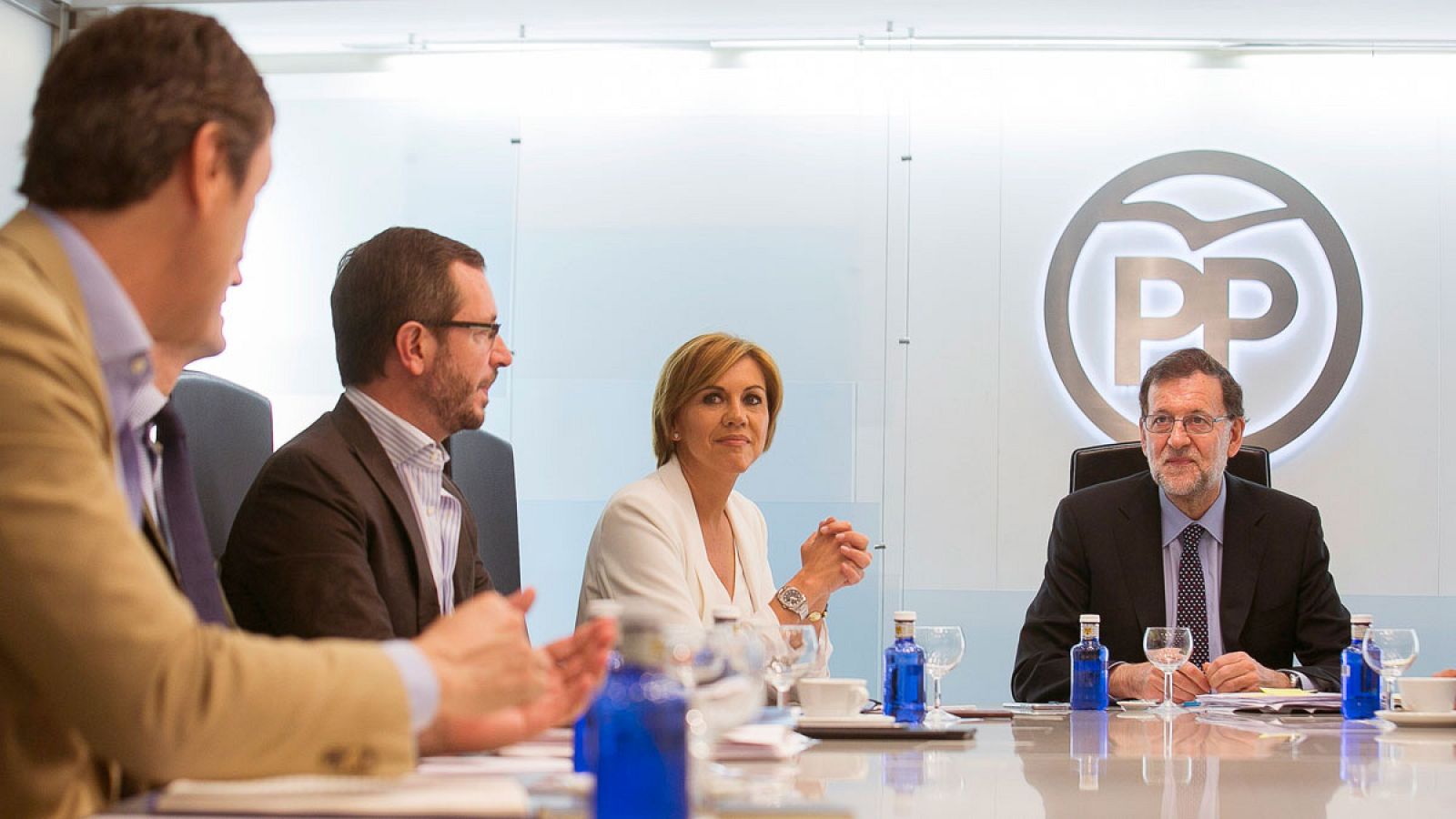 El presidente del Gobierno en funciones, Mariano Rajoy, durante el Comité de Dirección del PP