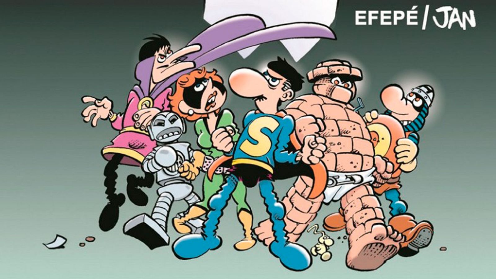Fragmento de la portada de 'El Supergrupo contra los ejecutivos'