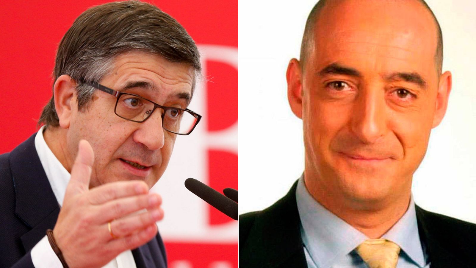 El presidente del Congreso, el socialista Patxi López; y el actor cómico Félix Álvarez 'Felisuco', candidato de Ciudadanos