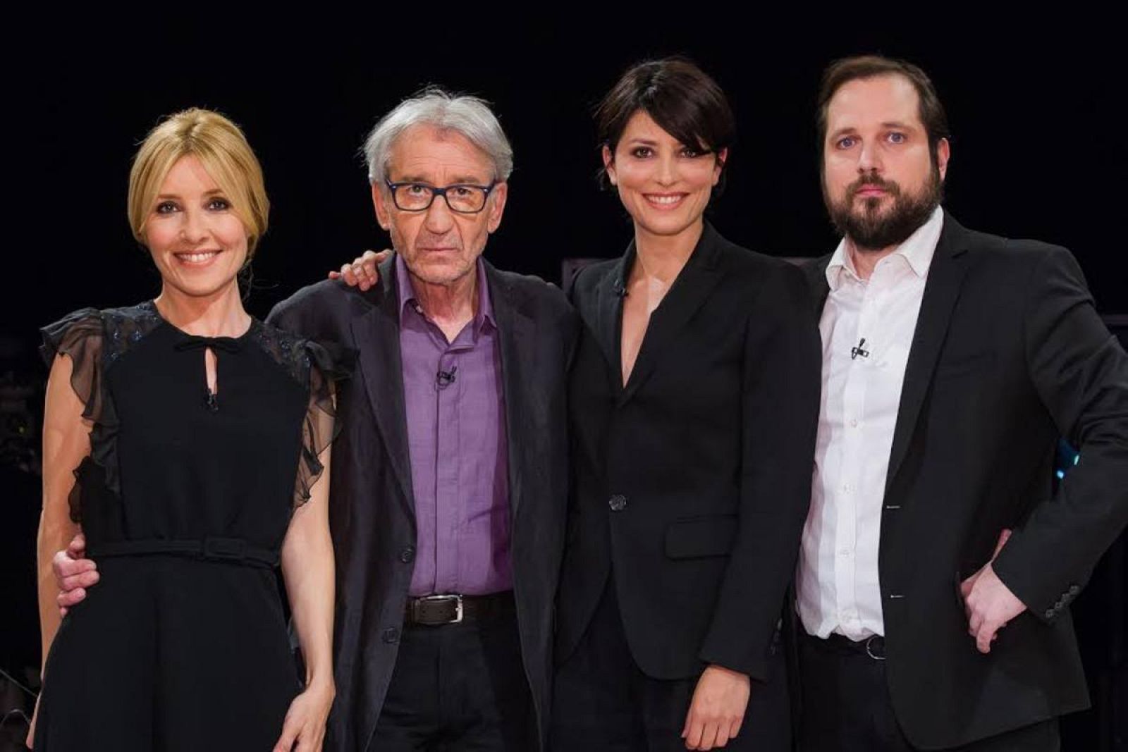 Cayetana Guillén Cuervo, José Sacristán, Bárbara Lennie y Carlos Vermut en 'Versión Española'