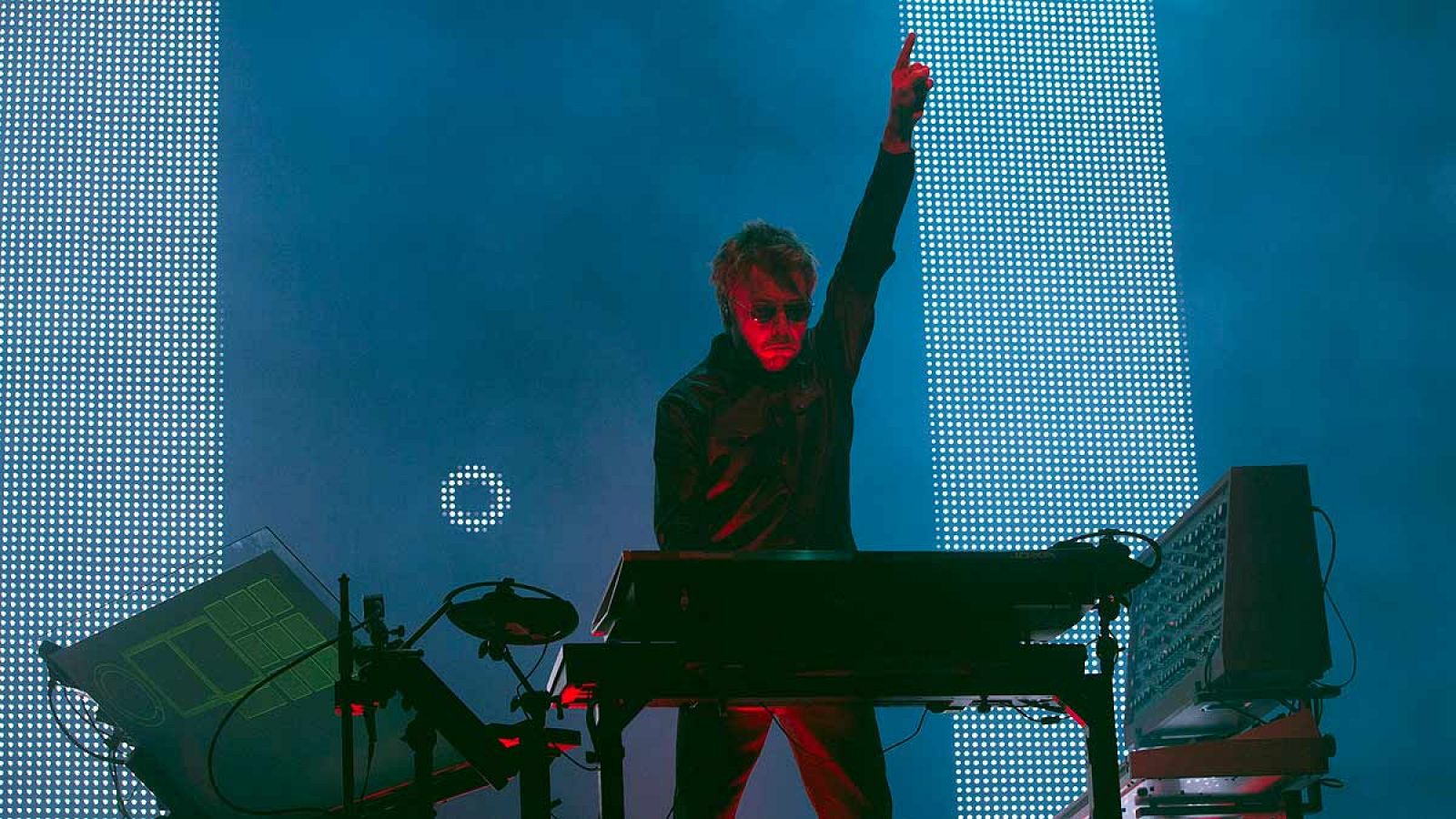 Jean Michel Jarre durante su concierto en la segunda jornada del Sonar'16