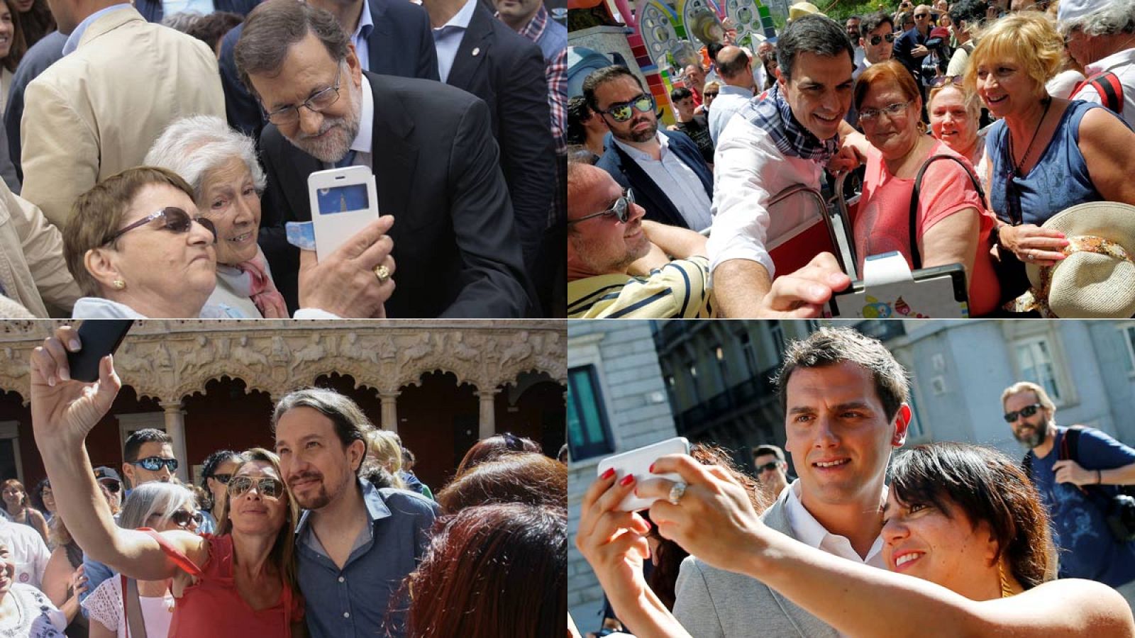 Los candidatos no han parado de hacerse fotografías durante la campaña