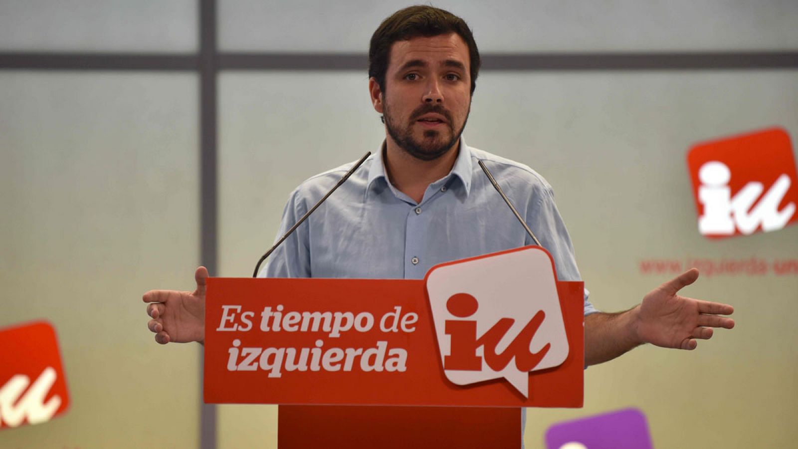 El coordinador general de IU, Alberto Garzón