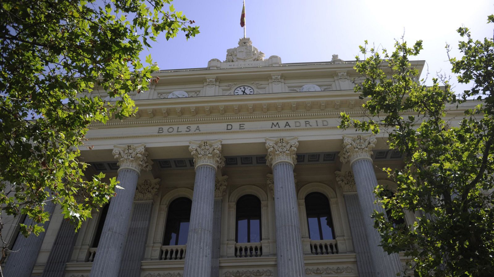 Fachada de la Bolsa de Madrid