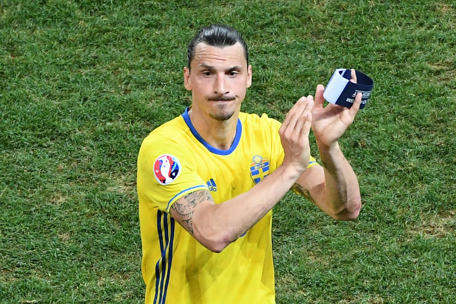 Ibrahimovic durante la participación de Suecia en la Eurocopa de Francia.