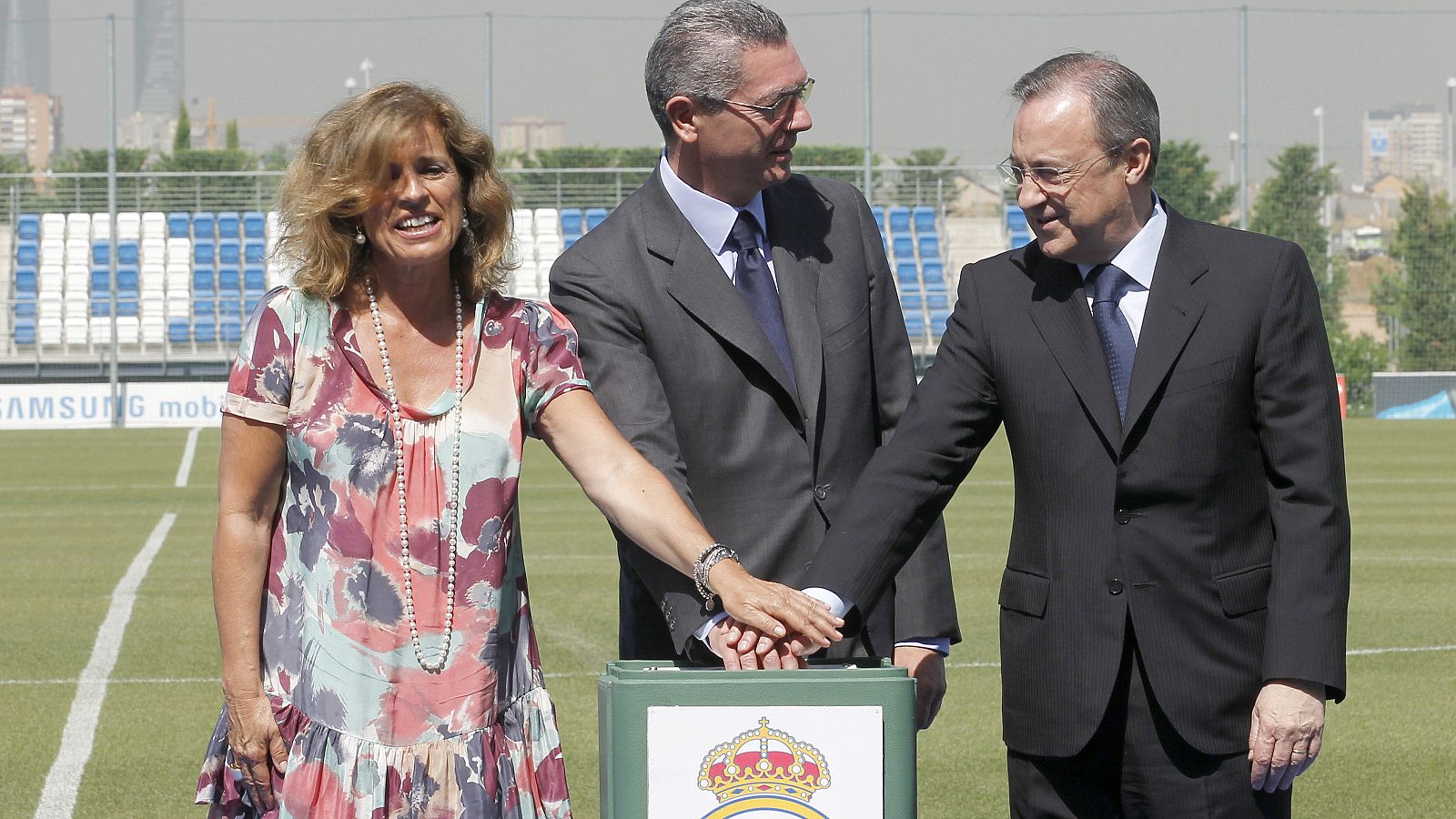 Florentino, con Gallardón y Ana Botella