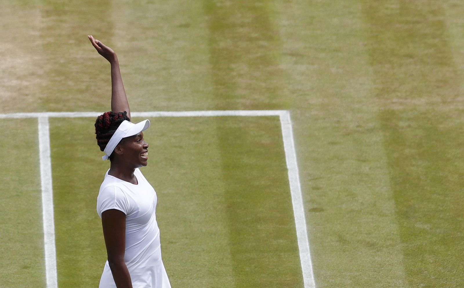Venus Williams celebra un punto