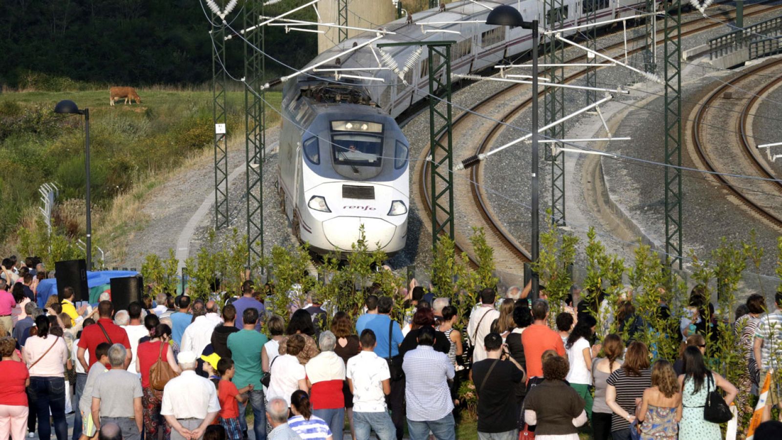 Familiares de las víctimas del tren de Santiago en el primer aniversario del accidente