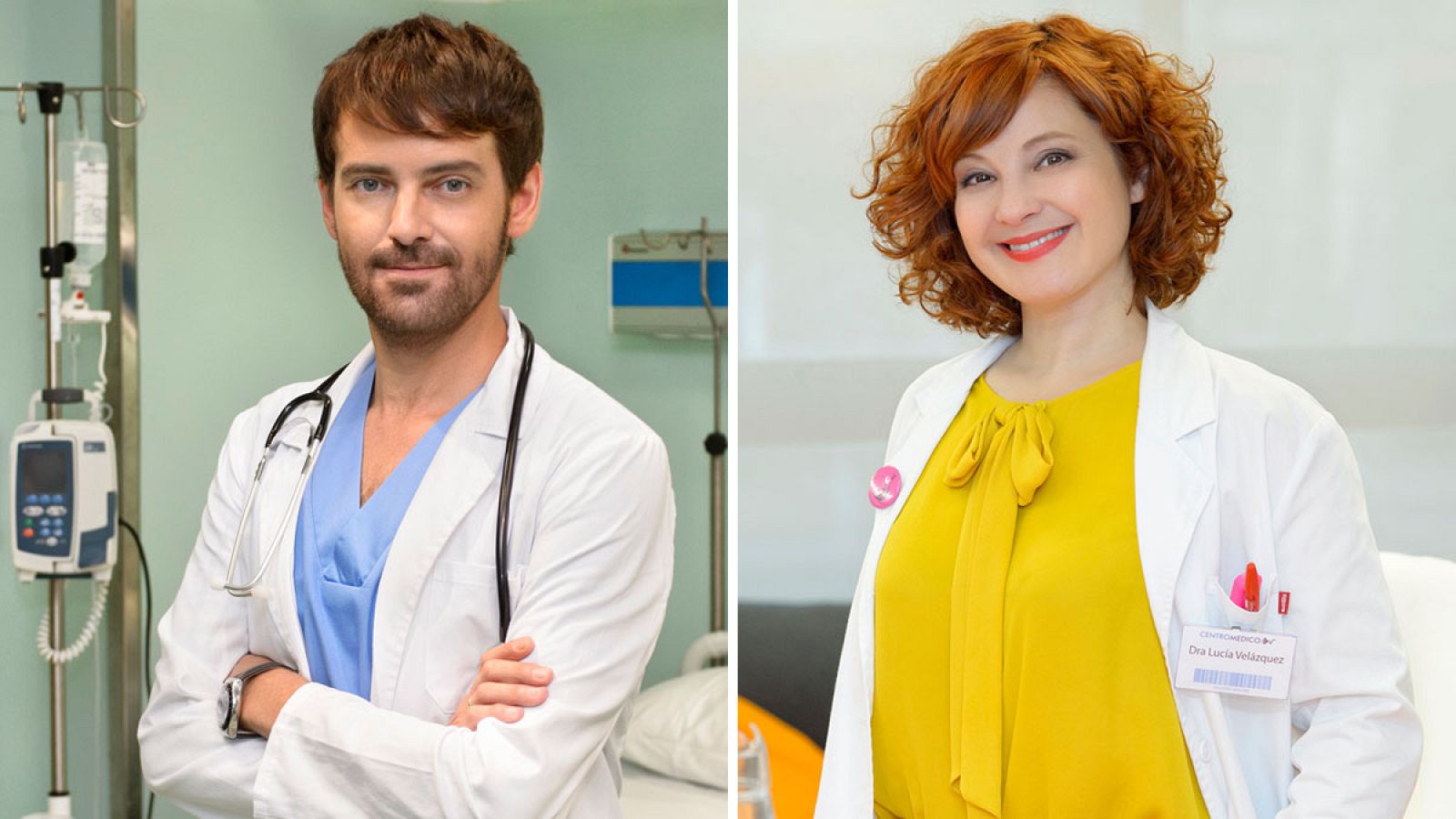 Fran Martínez y Ana Villa, actores que interpretan al Dr. Herránz y a la psicóloga Lucía Velázquez