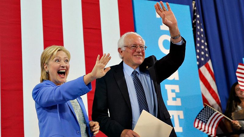 Sanders admite la victoria de Hillary Clinton en las primarias y apoya su candidatura a la Casa Blanca  