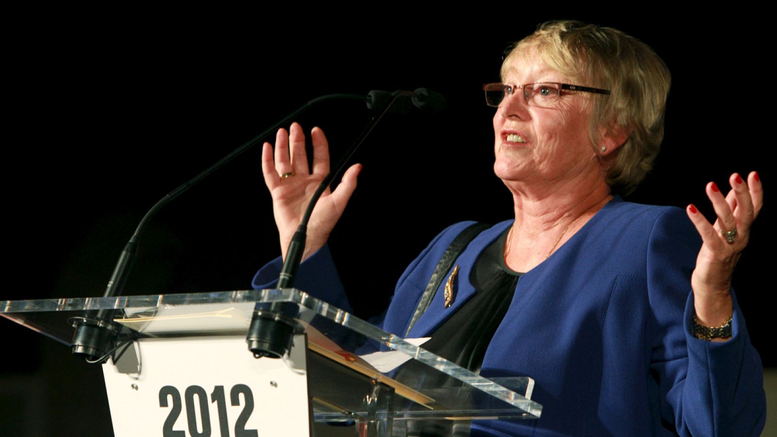 La diseñadora de vestuario Yvonne Blake, al recoger el Premio Nacional de la Cinematografía.